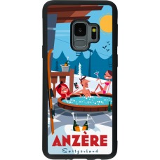 Coque Samsung Galaxy S9 - Silicone rigide noir Anzère Mountain Jacuzzi