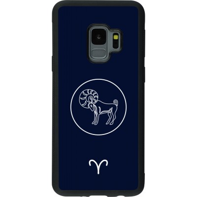 Coque Samsung Galaxy S9 - Silicone rigide noir Astrologie Bélier
