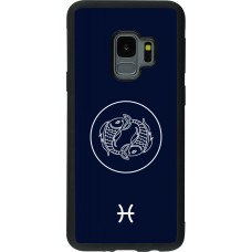 Coque Samsung Galaxy S9 - Silicone rigide noir Astrologie Poissons