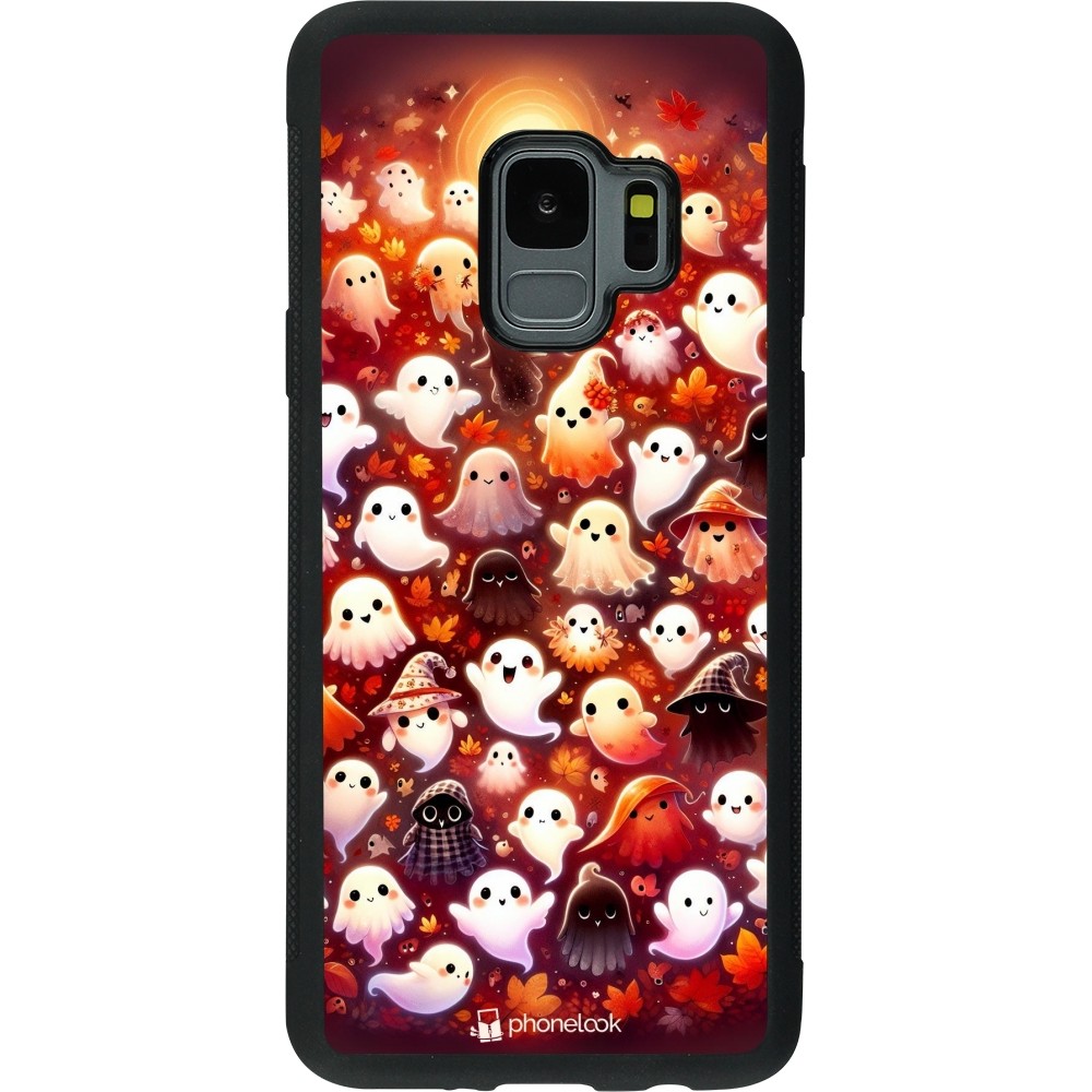 Samsung Galaxy S9 Case Hülle - Silikon schwarz Gespenster Herbst niedlich