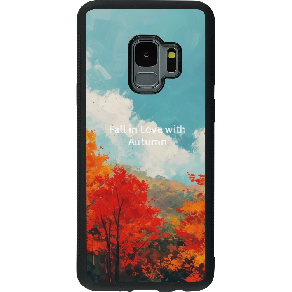 Coque Samsung Galaxy S9 - Silicone rigide noir Autumn 25 Fall in love