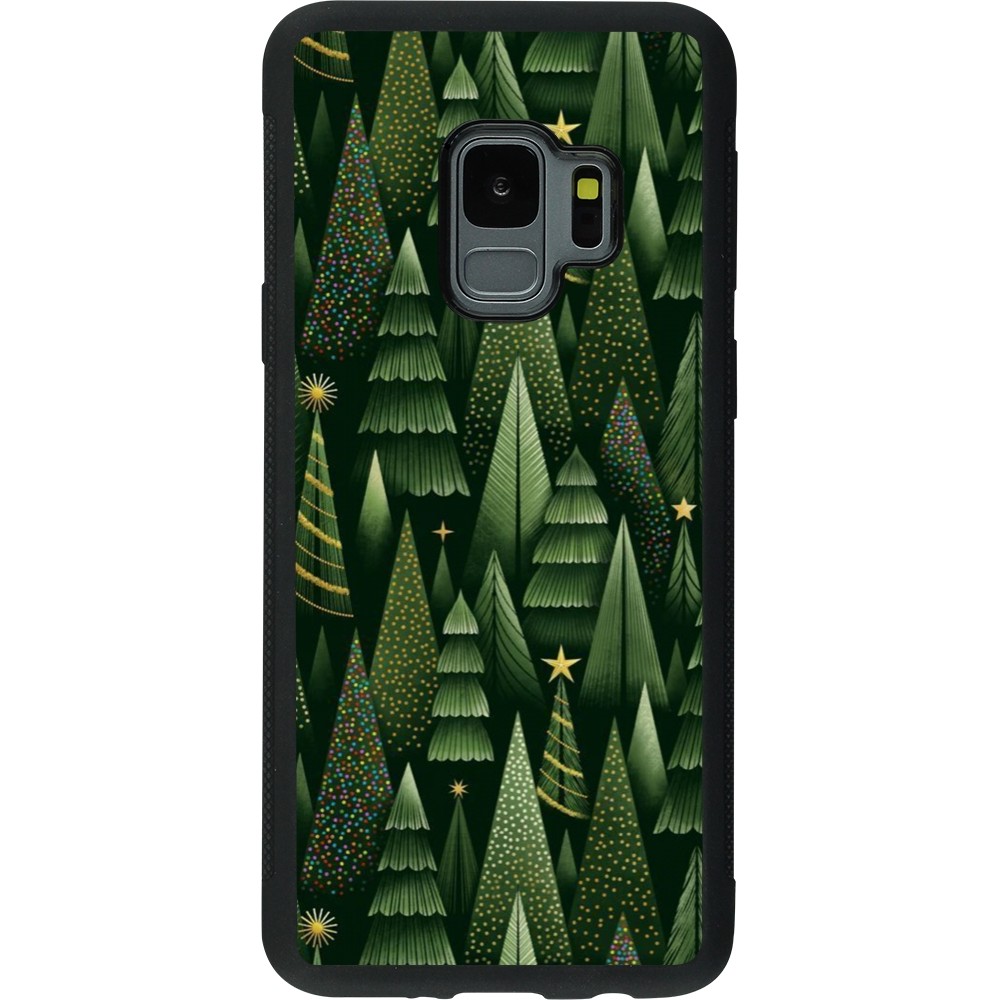Coque Samsung Galaxy S9 - Silicone rigide noir Christmas 25 Pattern Xmas Tree