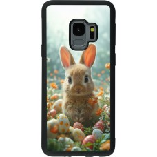 Samsung Galaxy S9 Case Hülle - Silikon schwarz Easter 2026 Rabbit in the garden