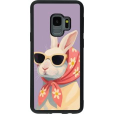 Samsung Galaxy S9 Case Hülle - Silikon schwarz Easter 2026 Rabbit with scarf