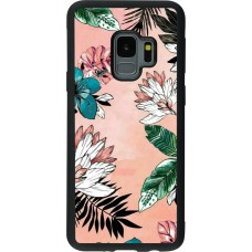 Coque Samsung Galaxy S9 - Silicone rigide noir Flowers Artprint