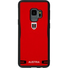 Coque Samsung Galaxy S9 - Silicone rigide noir Maillot de football Autriche 2026 personnalisable