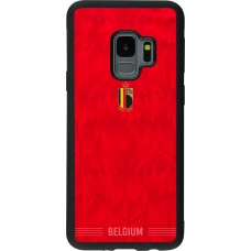 Coque Samsung Galaxy S9 - Silicone rigide noir Maillot de football Belgique 2026 personnalisable