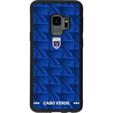 Coque Samsung Galaxy S9 - Silicone rigide noir Maillot de football Cap-Vert 2026 personnalisable