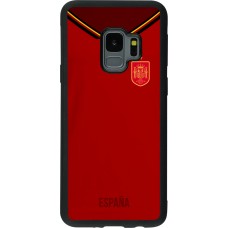 Coque Samsung Galaxy S9 - Silicone rigide noir Maillot de football Espagne 2022 personnalisable