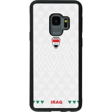 Coque Samsung Galaxy S9 - Silicone rigide noir Maillot de football Irak 2026 personnalisable