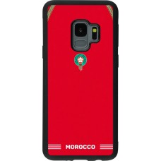 Coque Samsung Galaxy S9 - Silicone rigide noir Maillot de football Maroc 2026 personnalisable