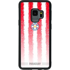 Coque Samsung Galaxy S9 - Silicone rigide noir Maillot de football Paraguay 2026 personnalisable