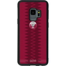 Samsung Galaxy S9 Case Hülle - Silikon schwarz Qatar 2026 personalisierbares Fussballtrikot