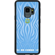 Coque Samsung Galaxy S9 - Silicone rigide noir Maillot de football RD Congo 2026 personnalisable