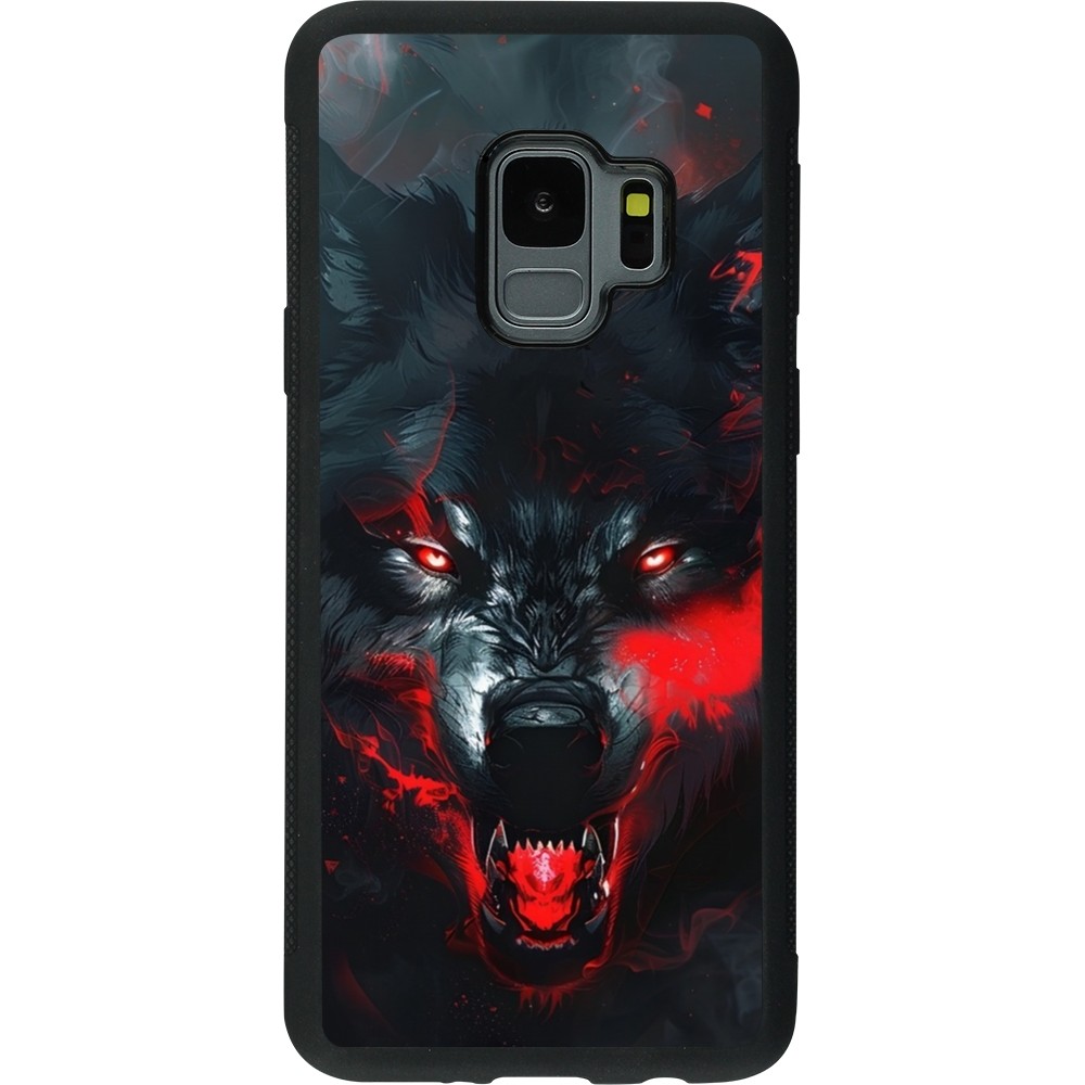 Samsung Galaxy S9 Case Hülle - Silikon schwarz Halloween 2024 mad werewolf