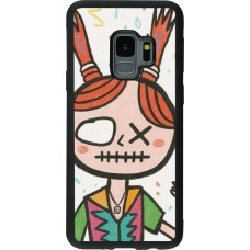 Coque Samsung Galaxy S9 - Silicone rigide noir Little Girl Sketch