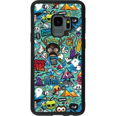 Samsung Galaxy S9 Case Hülle - Silikon schwarz Mixed Cartoons Turquoise
