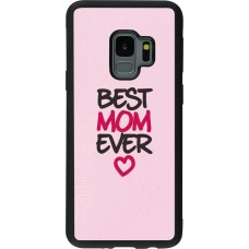 Samsung Galaxy S9 Case Hülle - Silikon schwarz Mom 2023 best Mom ever pink