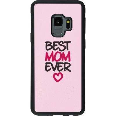 Samsung Galaxy S9 Case Hülle - Silikon schwarz Mom 2023 best Mom ever pink