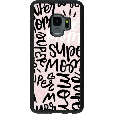 Samsung Galaxy S9 Case Hülle - Silikon schwarz Mom 2024 Super mom