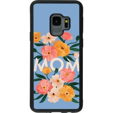 Coque Samsung Galaxy S9 - Silicone rigide noir Mom 2026 Flowers