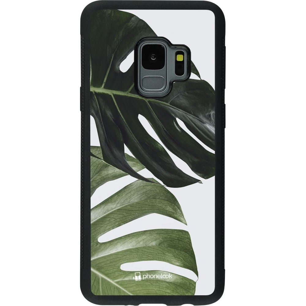 Hülle Samsung Galaxy S9 - Silikon schwarz Monstera Plant