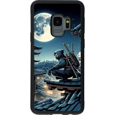 Samsung Galaxy S9 Case Hülle - Silikon schwarz Ninja unter dem Mond