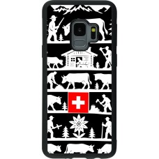 Coque Samsung Galaxy S9 - Silicone rigide noir Poya Suisse 1 noir
