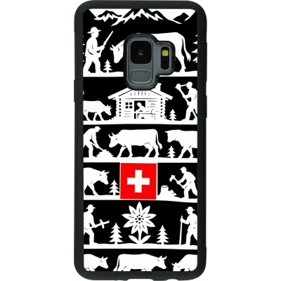 Coque Samsung Galaxy S9 - Silicone rigide noir Poya Suisse 1 noir