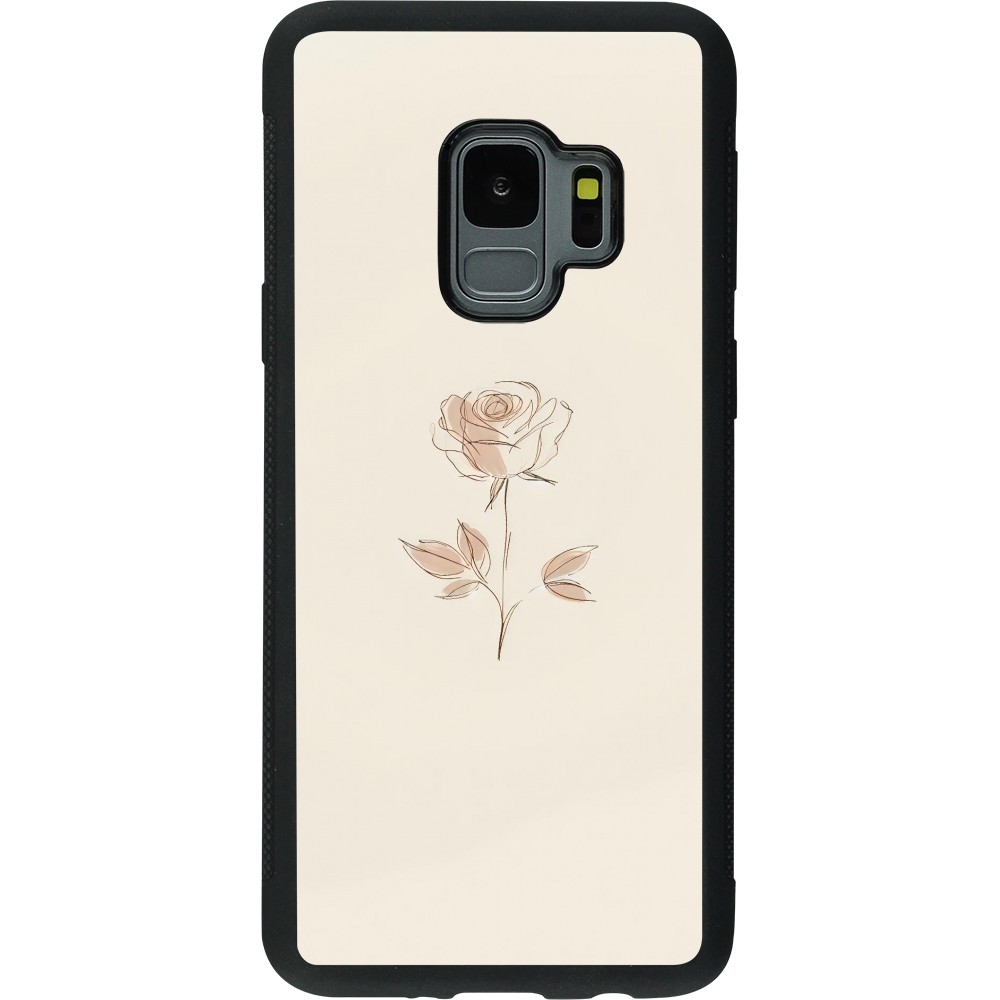 Samsung Galaxy S9 Case Hülle - Silikon schwarz Rosa Sand Minimalistisch