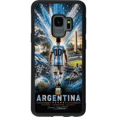 Coque Samsung Galaxy S9 - Silicone rigide noir Football Argentine splash 2026