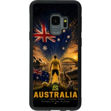 Coque Samsung Galaxy S9 - Silicone rigide noir Football Australie splash 2026