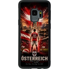 Coque Samsung Galaxy S9 - Silicone rigide noir Football Autriche splash 2026