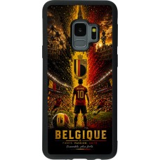 Coque Samsung Galaxy S9 - Silicone rigide noir Football Belgique splash 2026