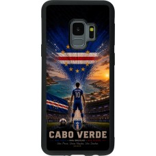 Coque Samsung Galaxy S9 - Silicone rigide noir Football Cap-Vert splash 2026