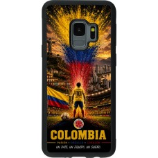 Coque Samsung Galaxy S9 - Silicone rigide noir Football Colombie splash 2026