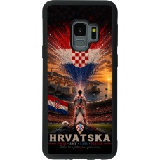 Coque Samsung Galaxy S9 - Silicone rigide noir Football Croatie splash 2026