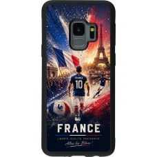 Coque Samsung Galaxy S9 - Silicone rigide noir Football France splash 2026