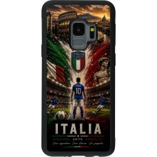 Coque Samsung Galaxy S9 - Silicone rigide noir Football Italie splash 2026