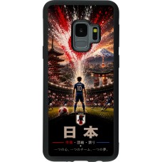 Coque Samsung Galaxy S9 - Silicone rigide noir Football Japon splash 2026