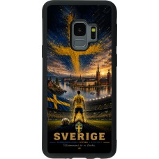 Coque Samsung Galaxy S9 - Silicone rigide noir Football Suède splash 2026