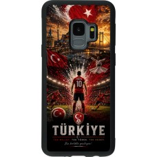 Coque Samsung Galaxy S9 - Silicone rigide noir Football Turquie splash 2026