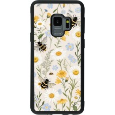 Coque Samsung Galaxy S9 - Silicone rigide noir Pattern bees 2026