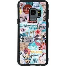Coque Samsung Galaxy S9 - Silicone rigide noir Summer 20 collage