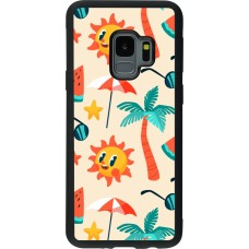 Samsung Galaxy S9 Case Hülle - Silikon schwarz Summer 2025 Pattern soleil
