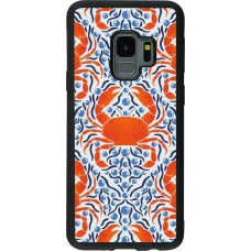 Coque Samsung Galaxy S9 - Silicone rigide noir Crabs and pearls Summer 2026