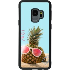 Samsung Galaxy S9 Case Hülle - Silikon schwarz Pineapple with glasses Summer 2026