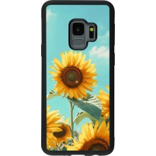 Coque Samsung Galaxy S9 - Silicone rigide noir Sunflowers Summer 2026