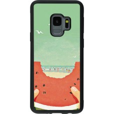 Coque Samsung Galaxy S9 - Silicone rigide noir Views through a watermelon Summer 2026