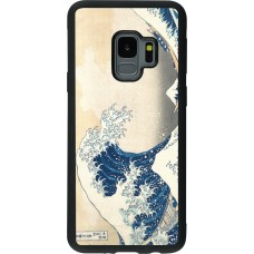Coque Samsung Galaxy S9 - Silicone rigide noir Tableau art - La Grande Vague de Kanagawa - Hokusai